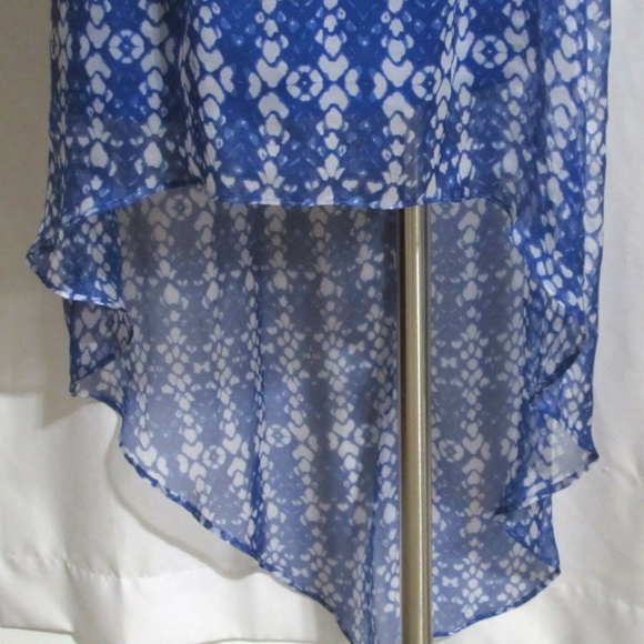 NEW Ladies CATO Blue & White Asymmetrical Dress M - Picture 3 of 7